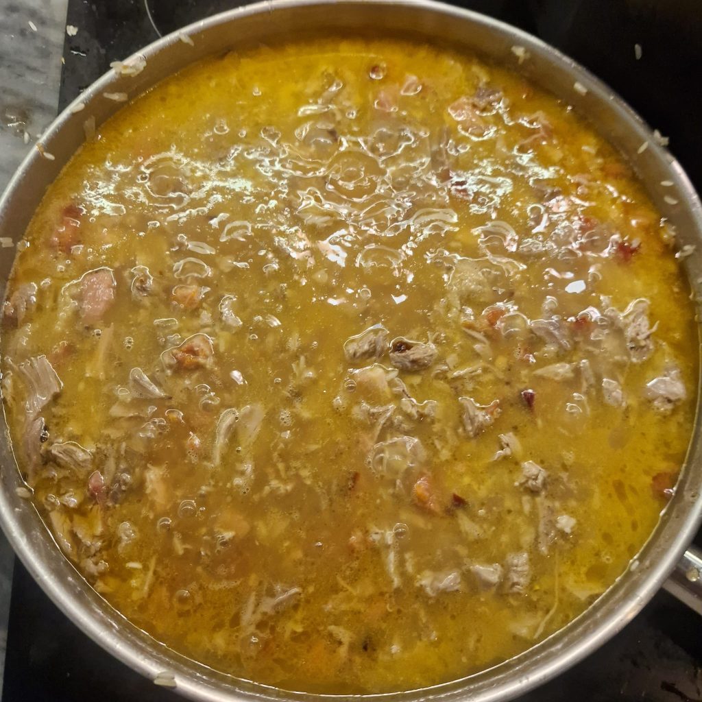 Arroz de pato simmering