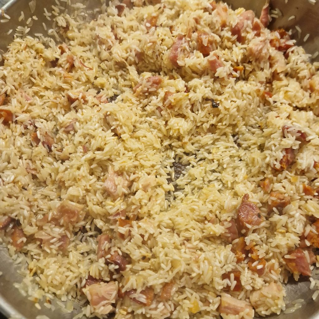 Arroz de pato rice toasted