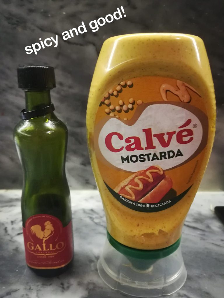 Gallo piri-piri oil and yellow table mustard