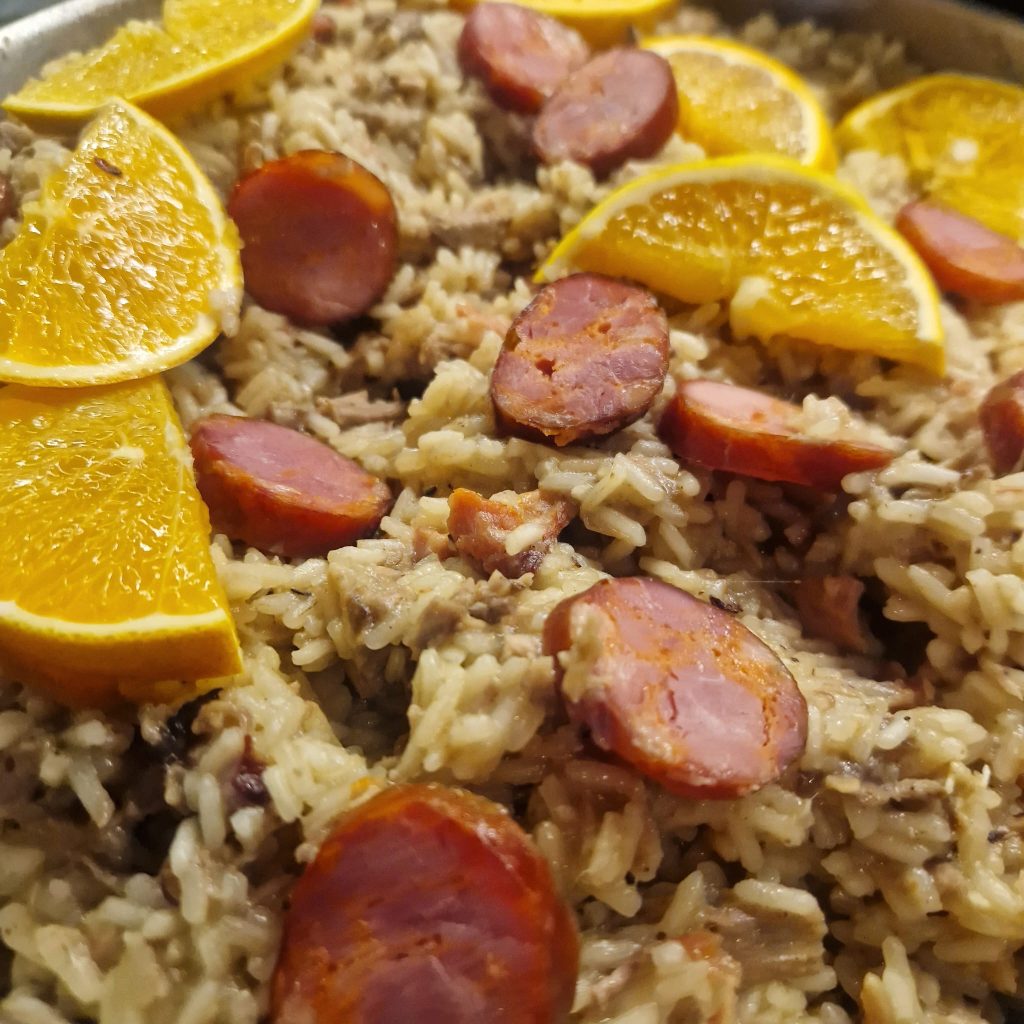 Arroz de pato close-up