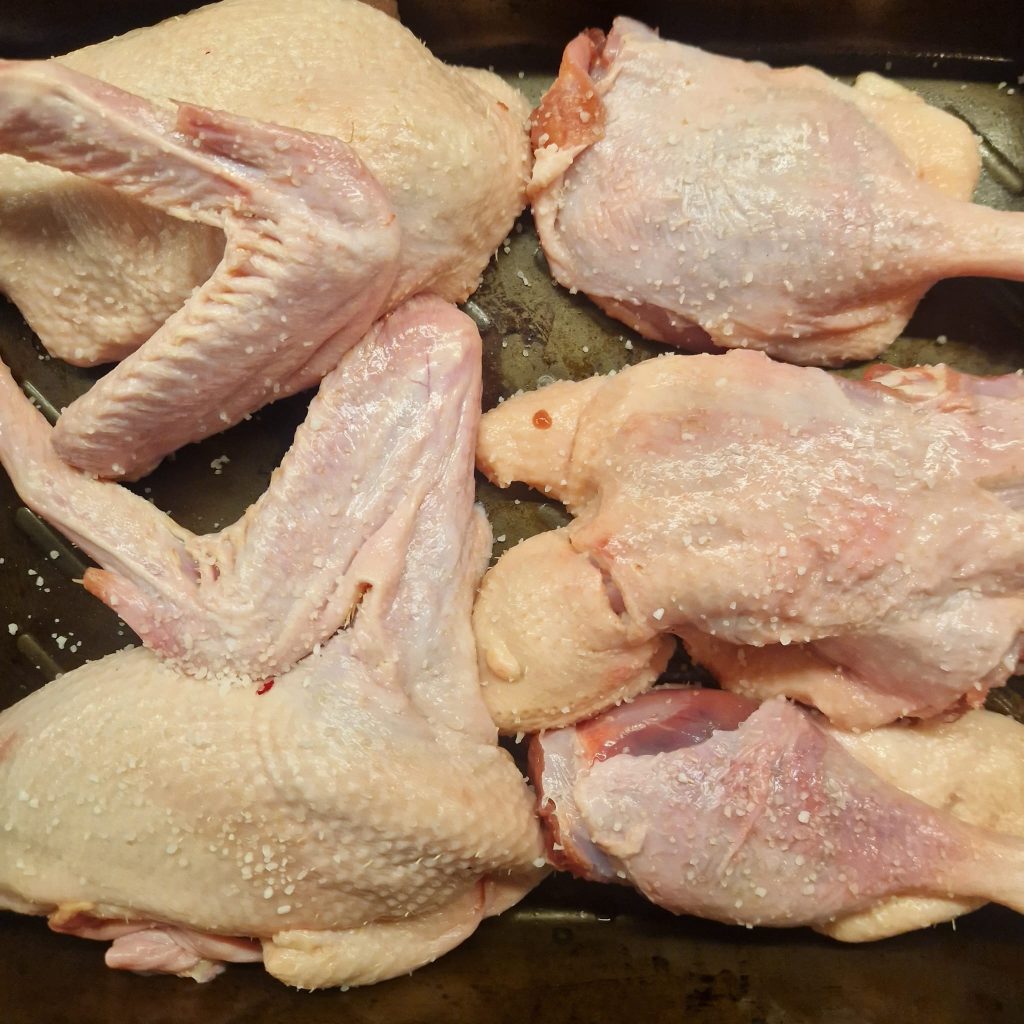 Raw duck for arroz de pato