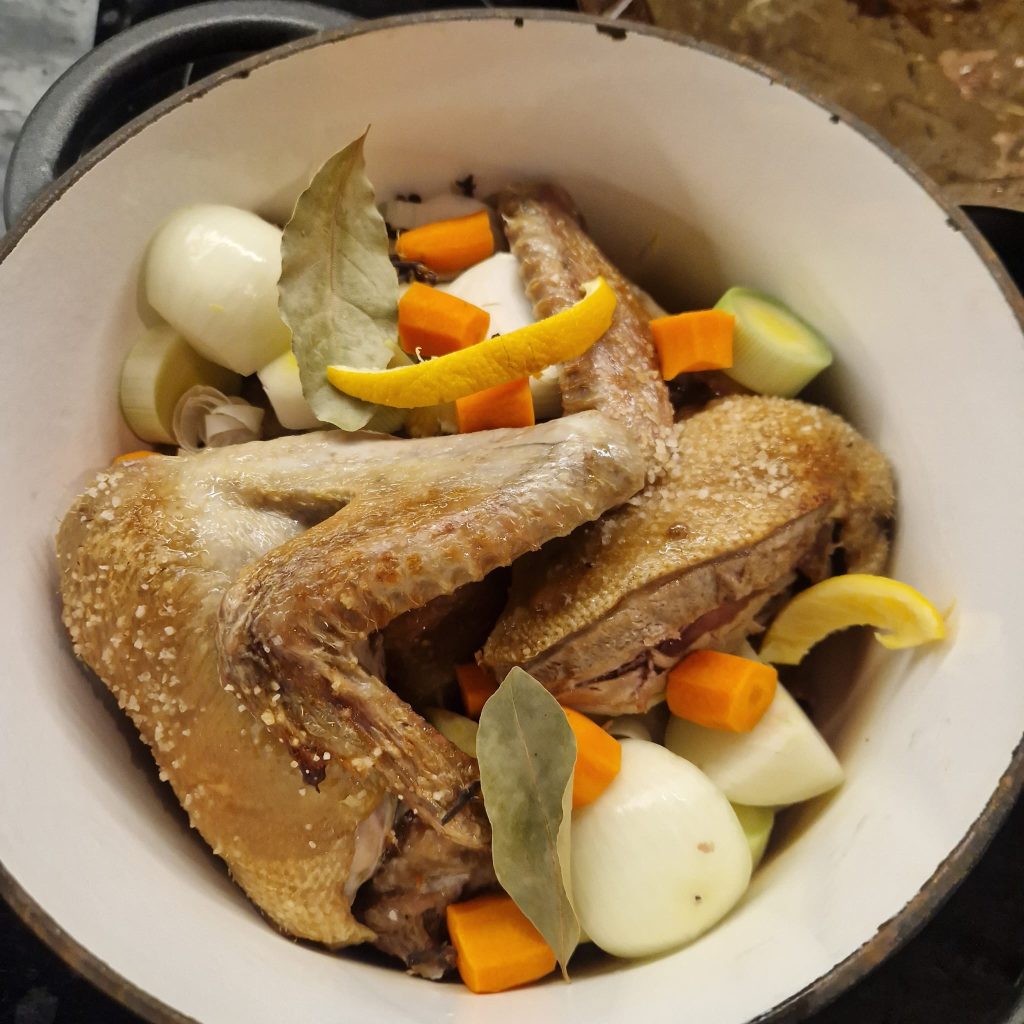 Arroz de pato stock ingredients, without water